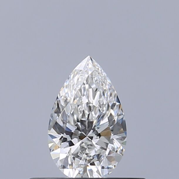0.33 Karaat Natuurlijke Diamant met een Peer vorm, Kleur E, Zuiverheid VVS1