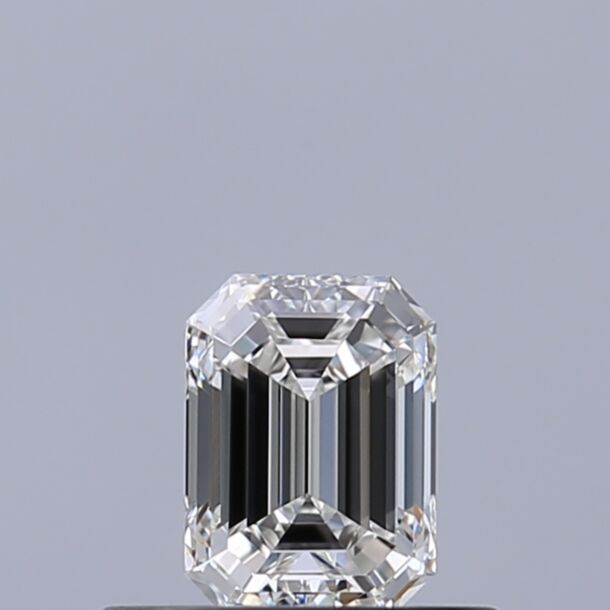 0.4 Carat Natural Diamond, Emerald Cut, Color F, Clarity VVS1
