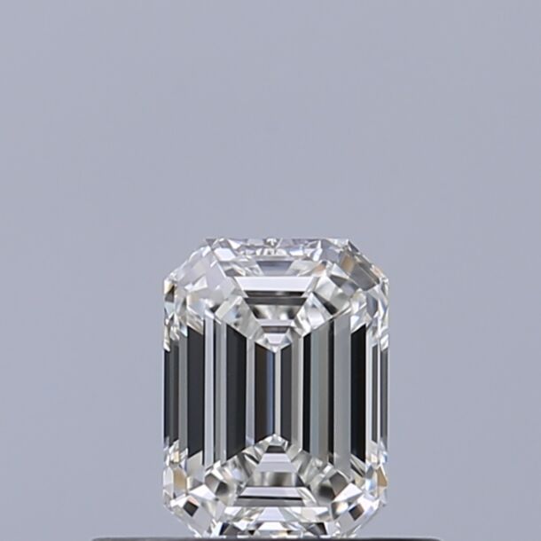 0.41 Carat Natural Diamond, Emerald Cut, Color F, Clarity VVS1