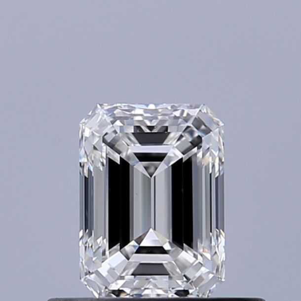 0.5 Carat Natural Diamond, Emerald Cut, Color E, Clarity VS2