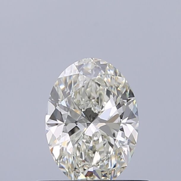 0.51 Carat Natural Diamond, Oval Cut, Color H, Clarity IF