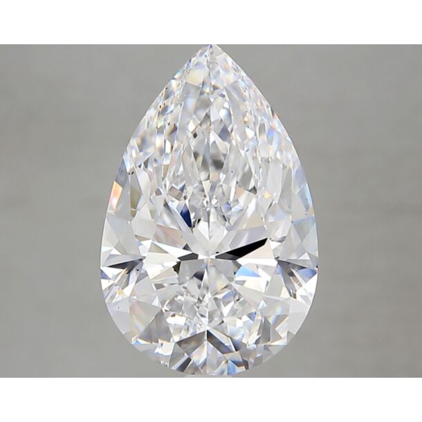 5.01 Karat Natürlicher Diamant Im Tropfenschliff, Farbe D, Reinheit SI1