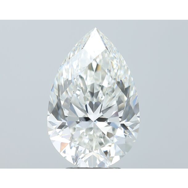 5.02 Carat Natural Diamond, Pear Cut, Color G, Clarity VVS2