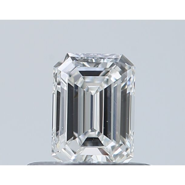 0.38 Carat Natural Diamond, Emerald Cut, Color F, Clarity VVS2