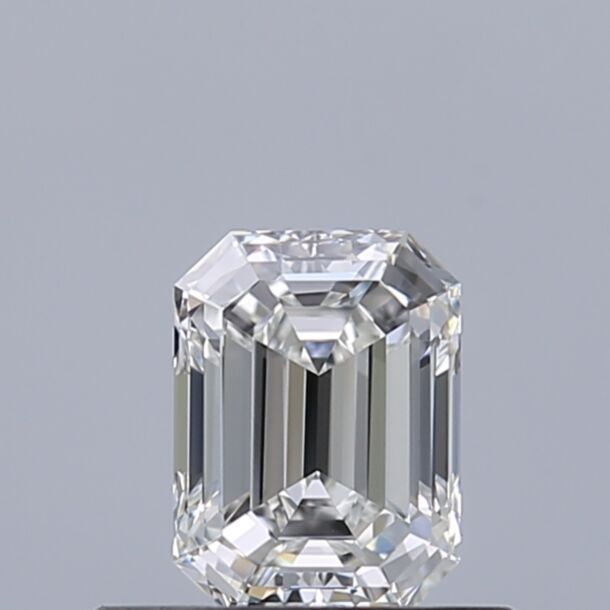 0.48 Karat Natürlicher Diamant Im Smaragdschliff, Farbe F, Reinheit VVS1