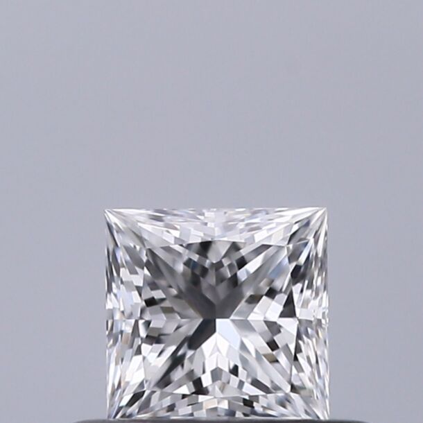 0.37 Carat Diamant Naturel de taille Princesse, Couleur D, Pureté VVS1