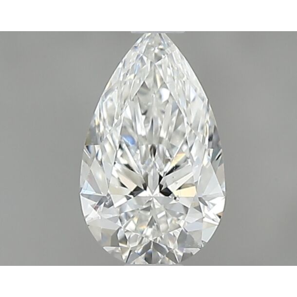 0.53 Carat Natural Diamond, Pear Cut, Color G, Clarity SI1