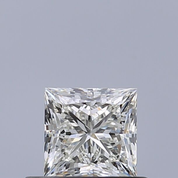 0.5 Carat Natural Diamond, Princess Cut, Color H, Clarity VVS1