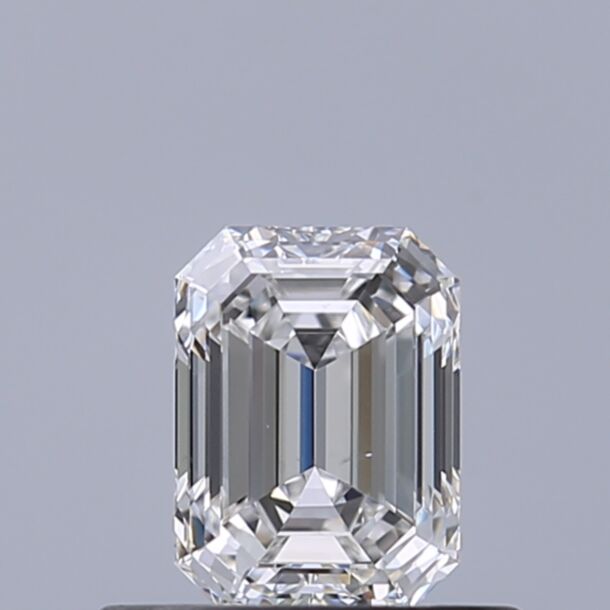 0.51 Carat Diamant Naturel de taille émeraude, Couleur E, Pureté VS2