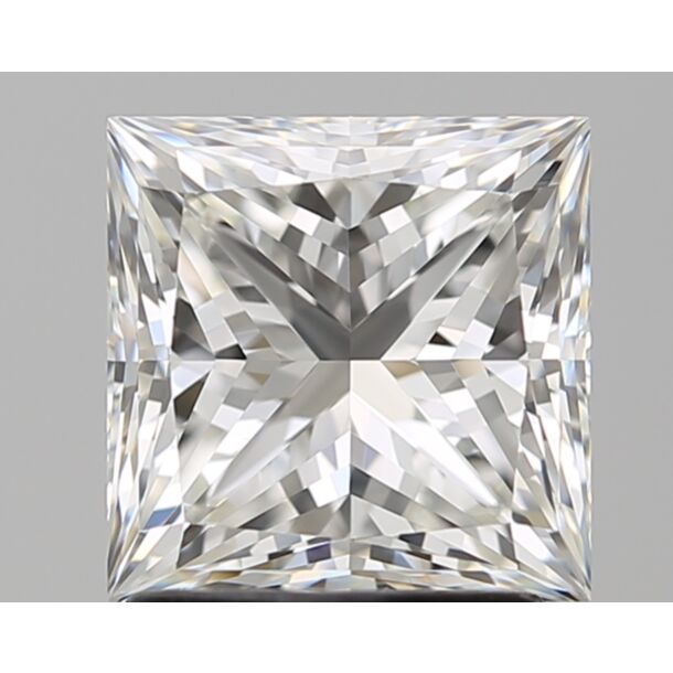 2.01 Carat Natural Diamond, Princess Cut, Color H, Clarity VVS1