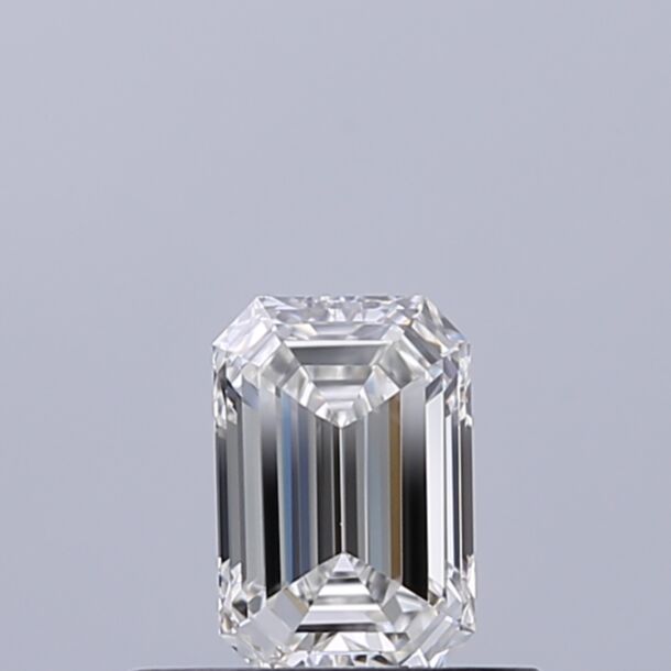 0.4 Carat Natural Diamond, Emerald Cut, Color F, Clarity VVS1