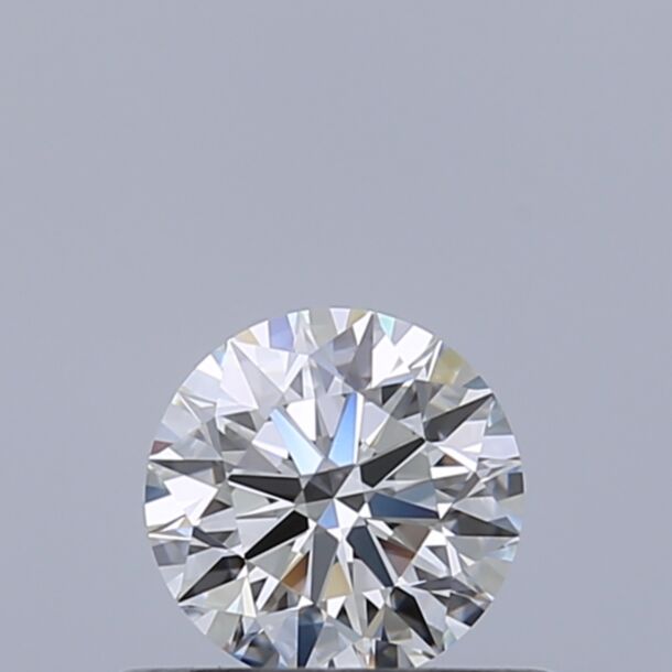 0.38 Carat Natural Diamond, Round Cut, Color F, Clarity VS2