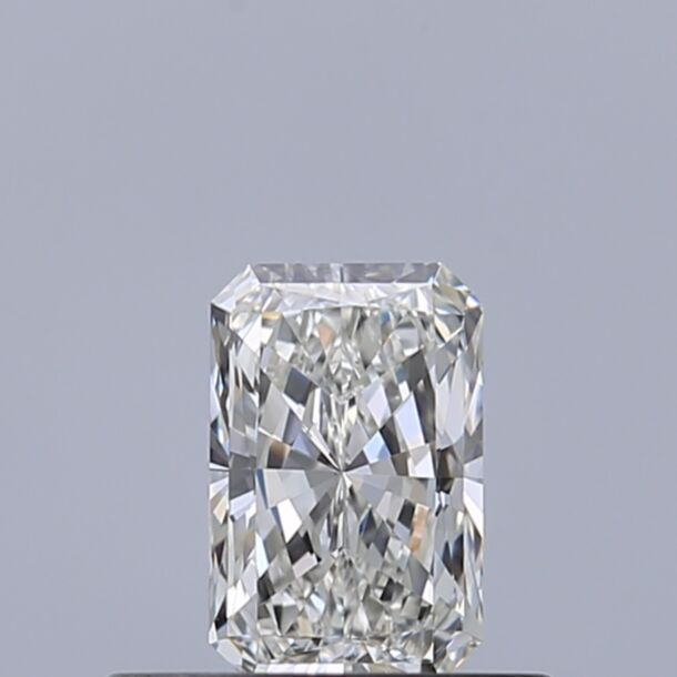 0.38 Carat Natural Diamond, Radiant Cut, Color H, Clarity VVS1