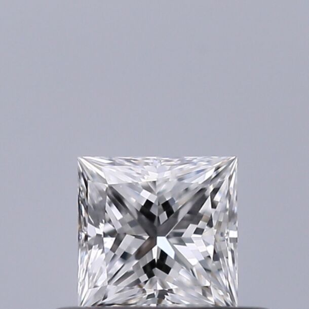 0.33 Carat Natural Diamond, Princess Cut, Color D, Clarity VVS1