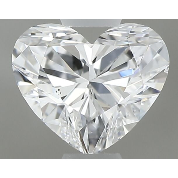 0.44 Carat Natural Diamond, Heart Cut, Color D, Clarity SI1