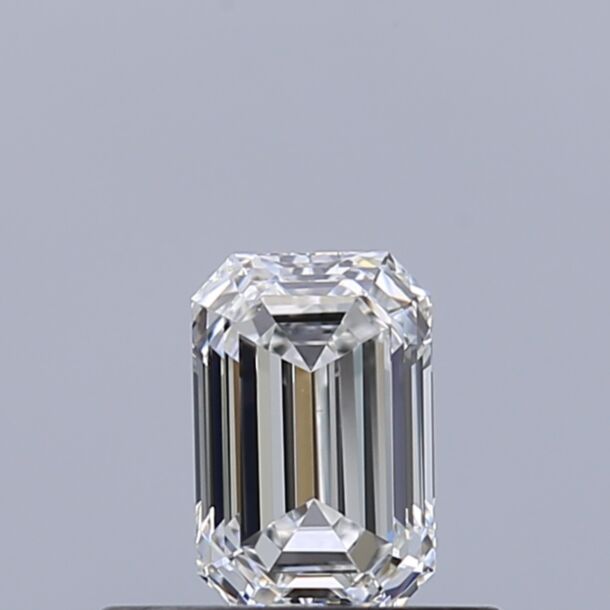 0.4 Carat Natural Diamond, Emerald Cut, Color F, Clarity VVS1