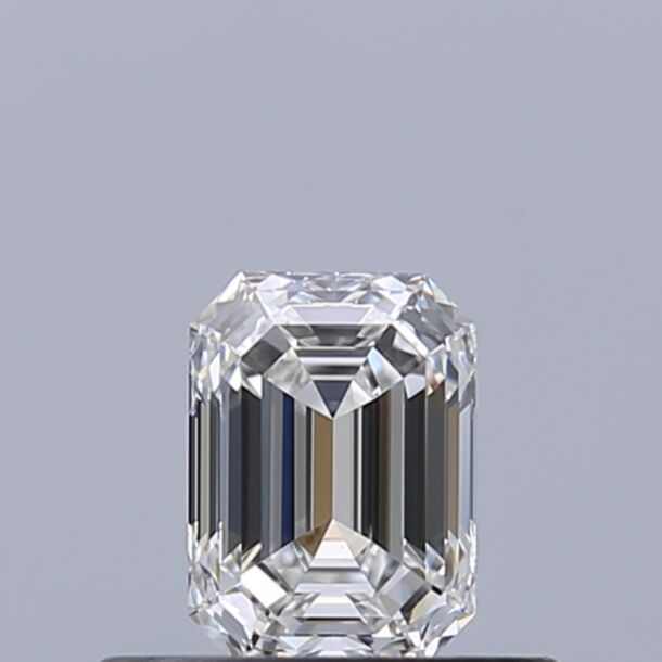 0.4 Carat Natural Diamond, Emerald Cut, Color F, Clarity VVS1