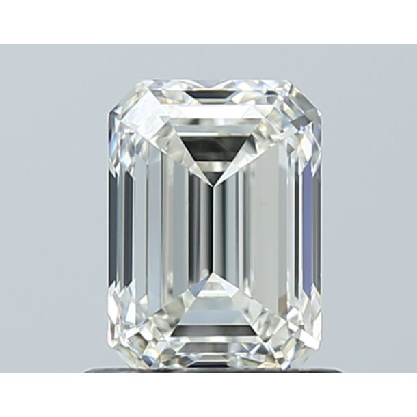 1.01 Carat Diamant Naturel de taille émeraude, Couleur H, Pureté VVS2