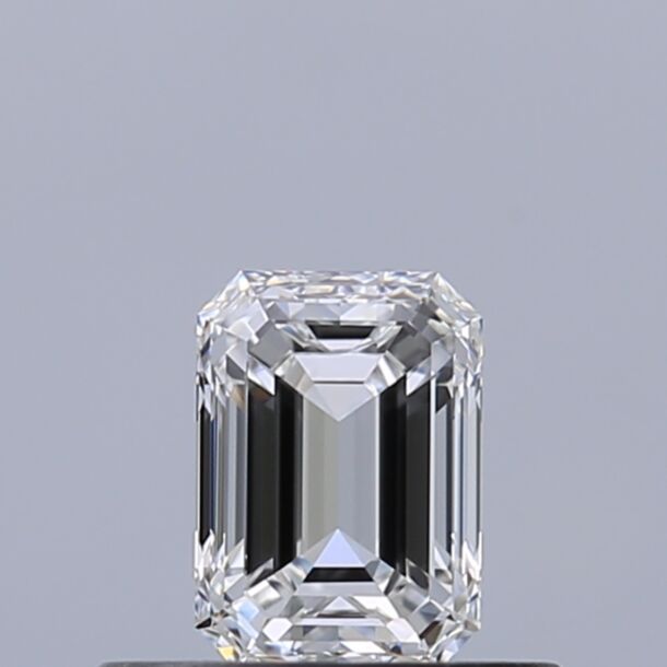 0.4 Carat Natural Diamond, Emerald Cut, Color E, Clarity VVS2