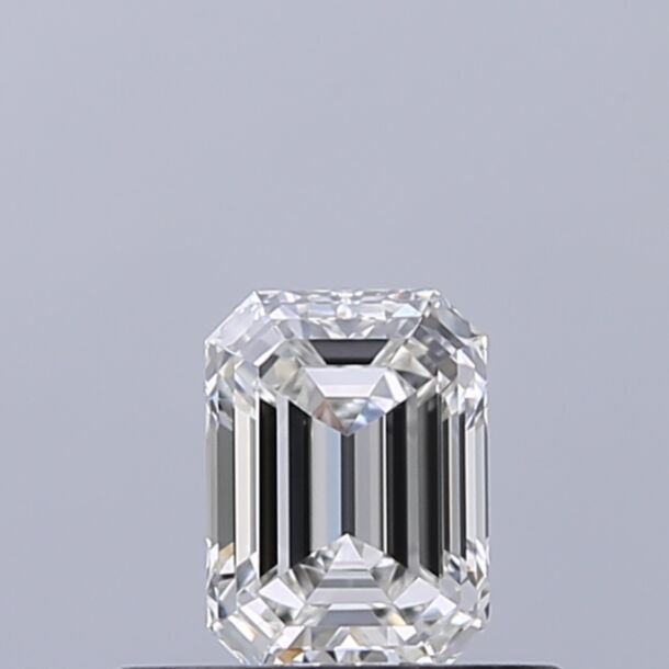 0.4 Carat Natural Diamond, Emerald Cut, Color G, Clarity IF