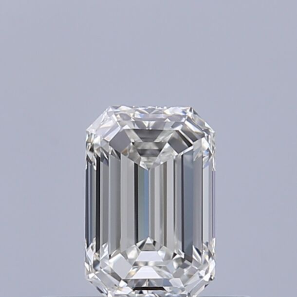 0.4 Carat Natural Diamond, Emerald Cut, Color G, Clarity IF